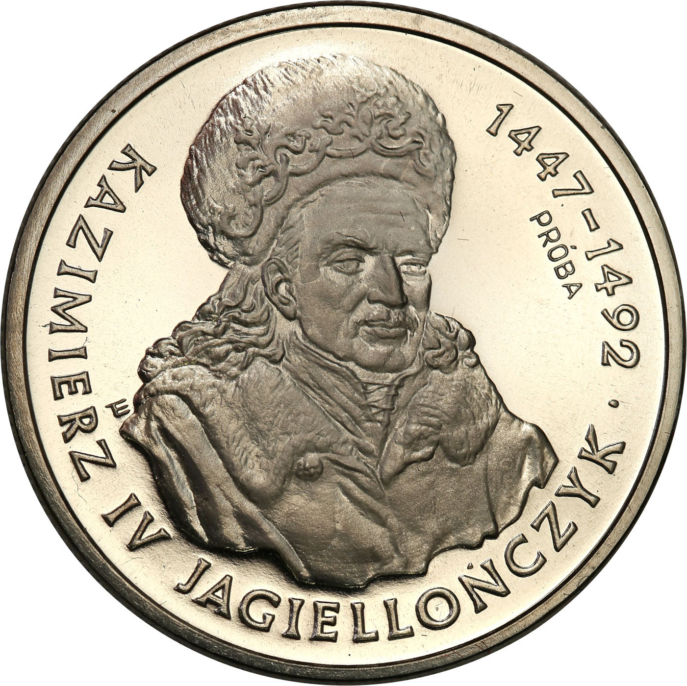 PRL. PRÓBA Nikiel 20 000 złotych 1993 – Kazimierz Jagielończyk popiersie